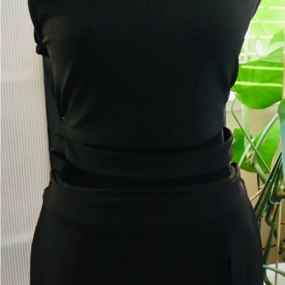 Suit 'Em up Black high waisted ready to wear two piece skort
